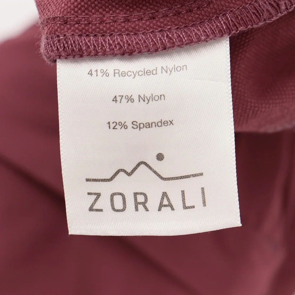 Zorali Women's Dusty Rose Convertible Hiking Pants Zip Off Shorts Size 6 Berry